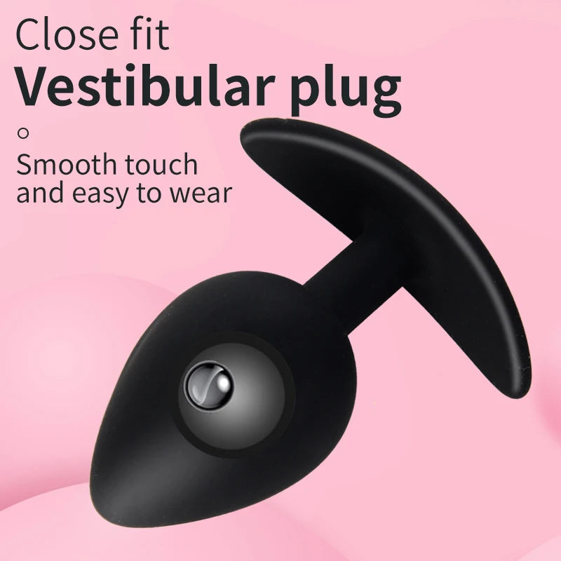 Butt Plug with Metal Rolling Ball