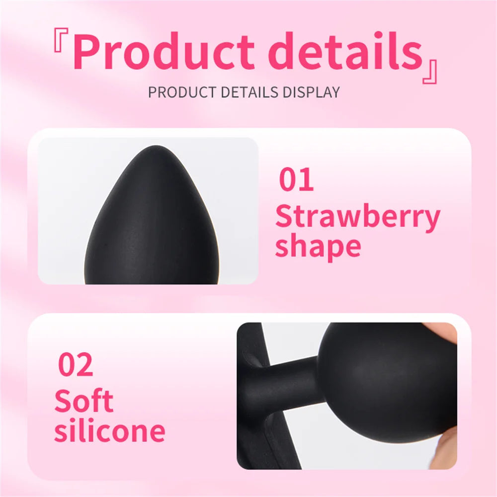 Butt Plug with Metal Rolling Ball