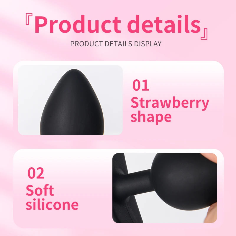 Butt Plug with Metal Rolling Ball