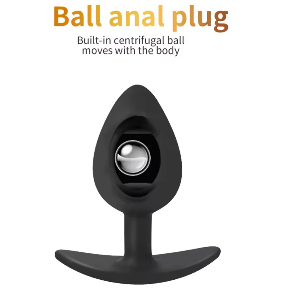 Butt Plug with Metal Rolling Ball